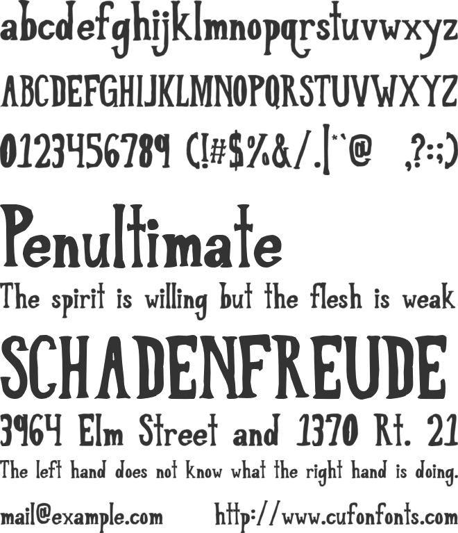 LOVE til KILLED font preview