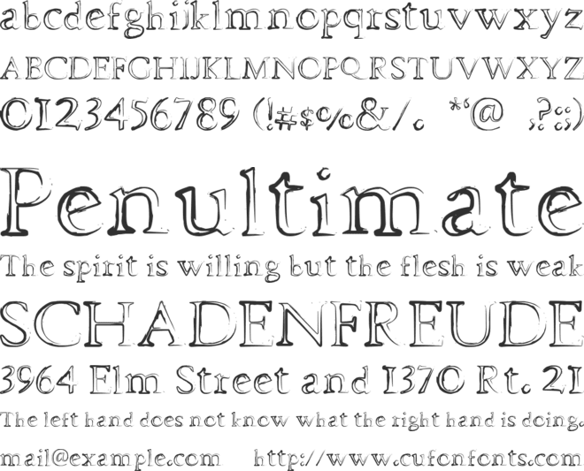 dhe mysterious font preview