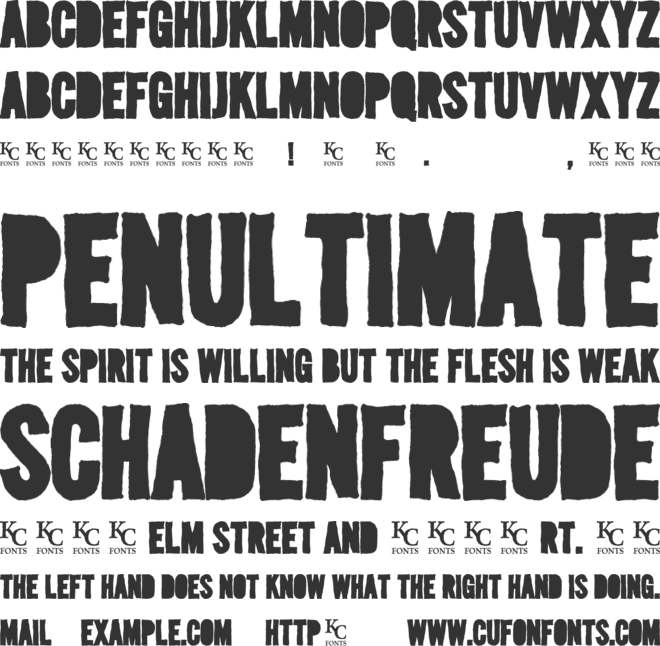 Media Blackout font preview