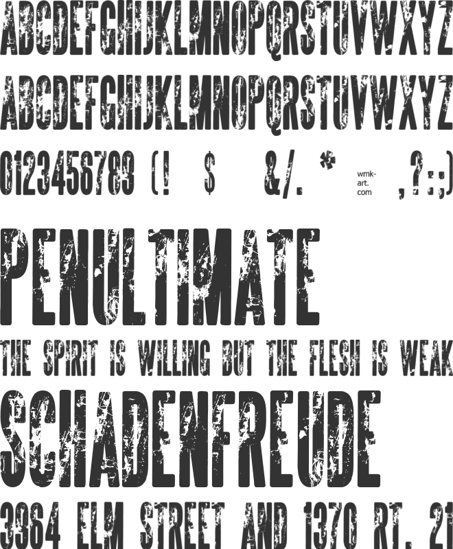 The Sickmen font preview