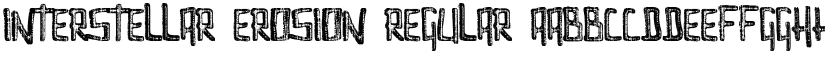 Interstellar Erosion Regular font