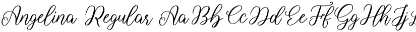 Angelina Regular font
