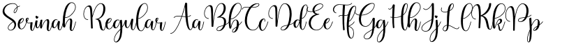 Serinah Regular font