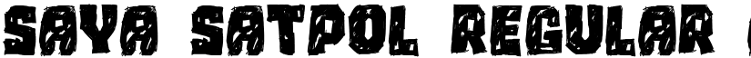 Saya Satpol Regular font