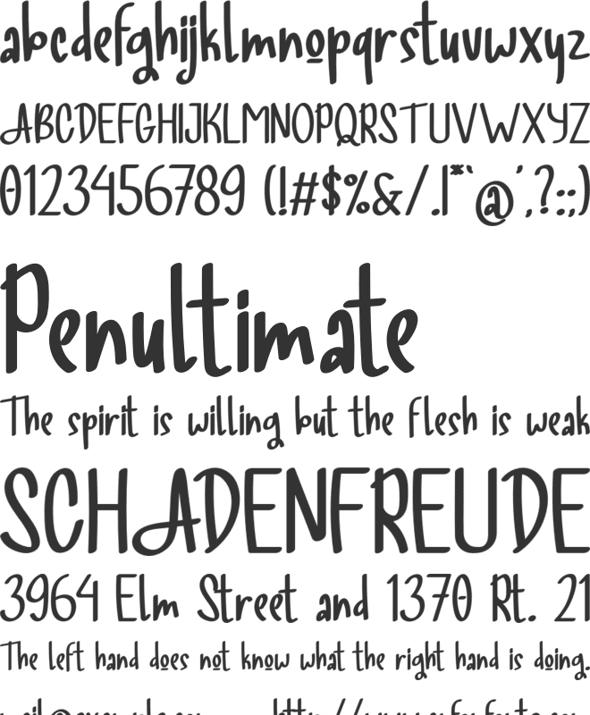 Allista font preview