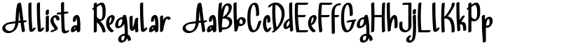 Allista Regular font