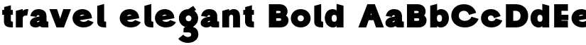 travel elegant Bold font