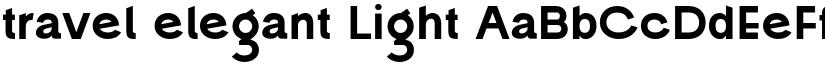 travel elegant Light font