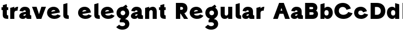 travel elegant Regular font