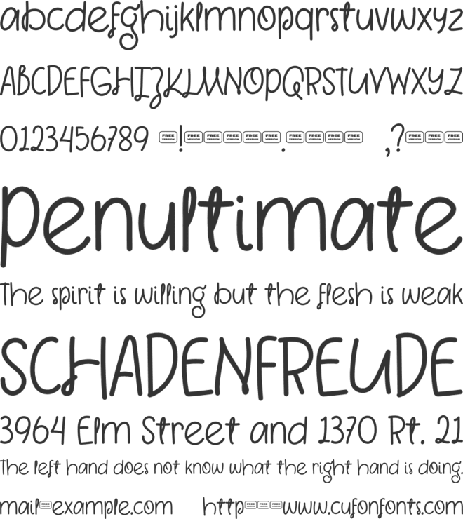 Grane Free Trial font preview
