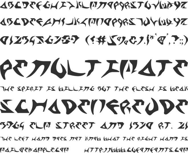 Kahless font preview