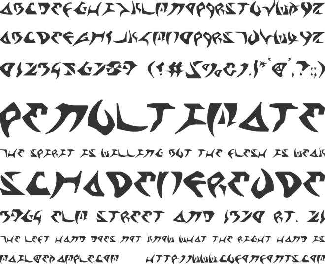 Kahless font preview