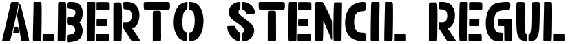 Alberto Stencil Regular font