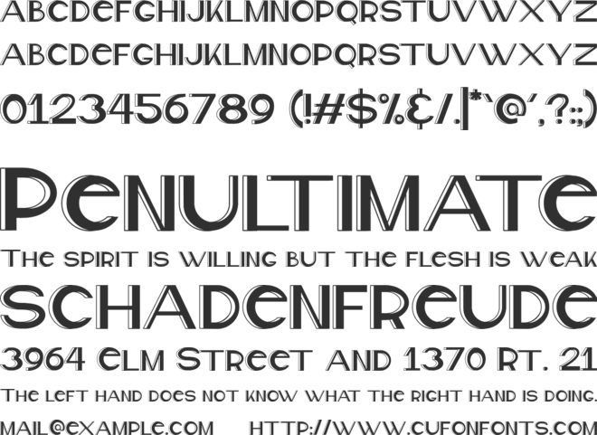Shalto font preview