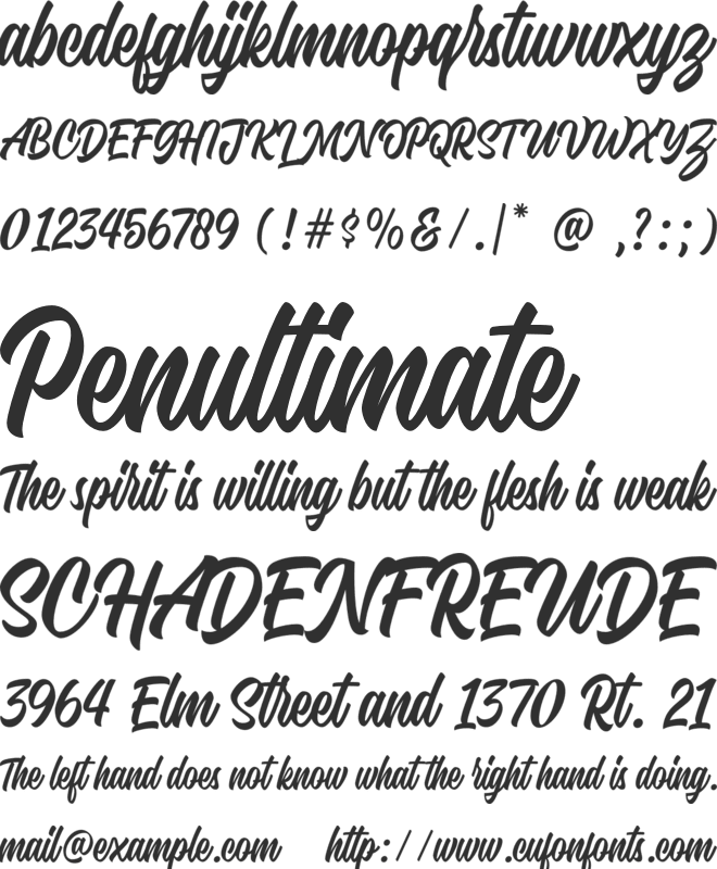 Hadnich font preview