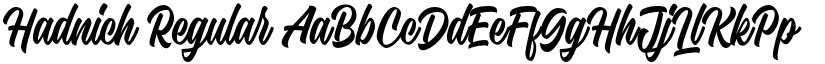 Hadnich Regular font