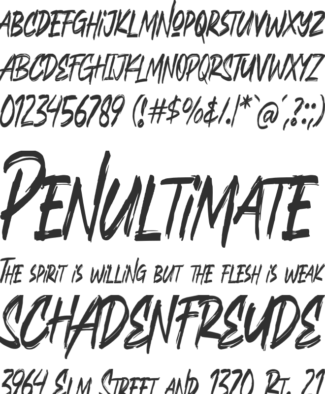 Vankours font preview