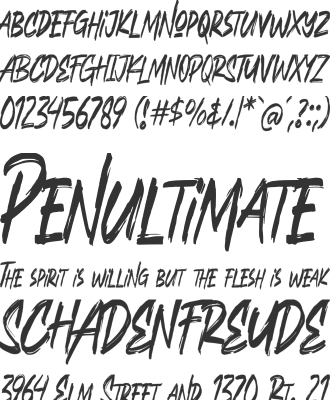 Vankours font preview