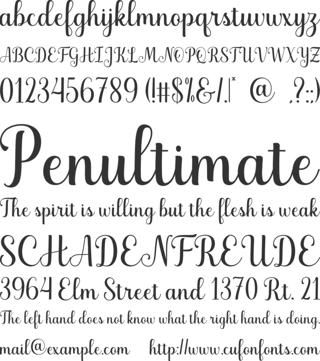 Marchila font preview