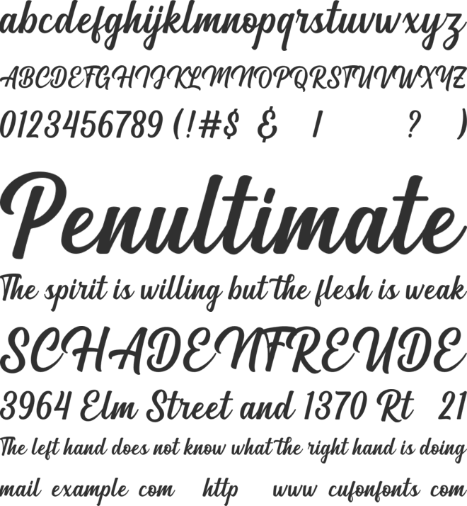 Magland font preview