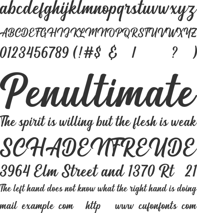 Magland font preview