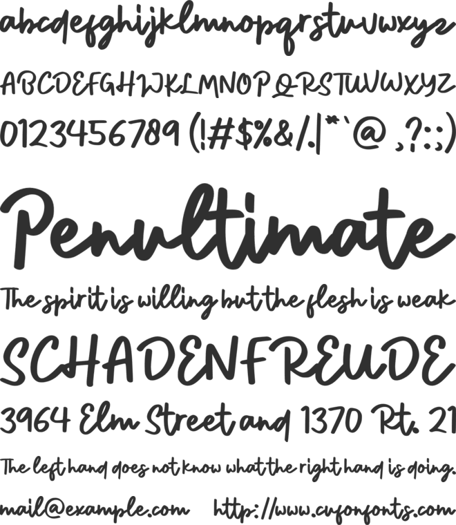 Hatimune font preview