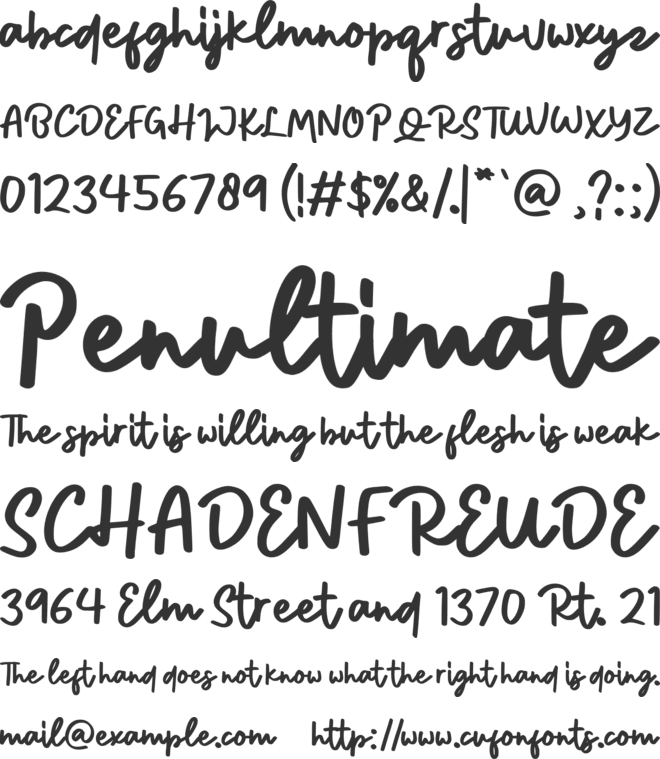 Hatimune font preview
