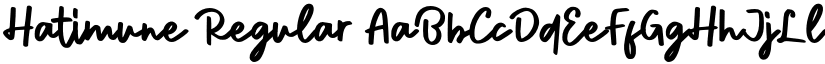 Hatimune Regular font