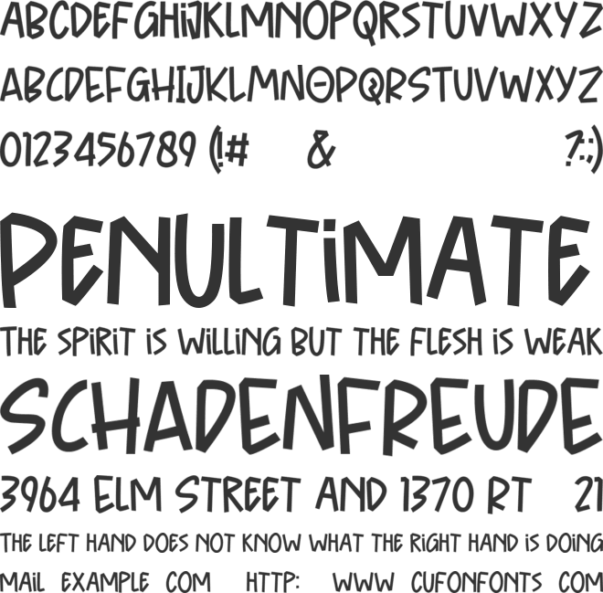 Kalemanja font preview