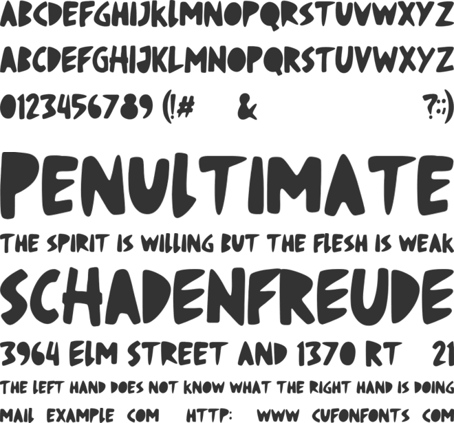 Fruiti Juicy font preview