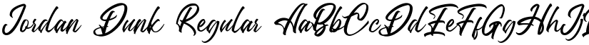 Jordan Dunk Regular font