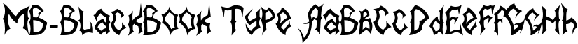 MB-BlackBook Type font
