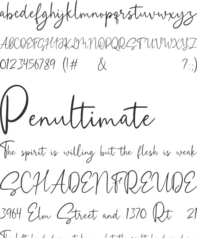 Eugellyca font preview