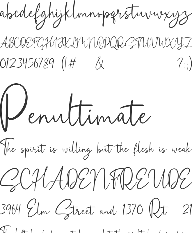 Eugellyca font preview