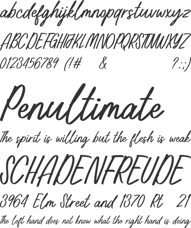 Peachy font preview