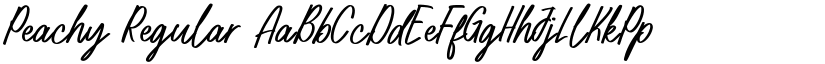 Peachy Regular font