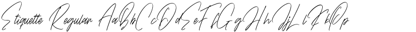 Etiquette Regular font