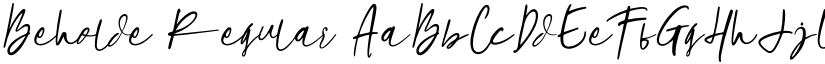 Beholde Regular font