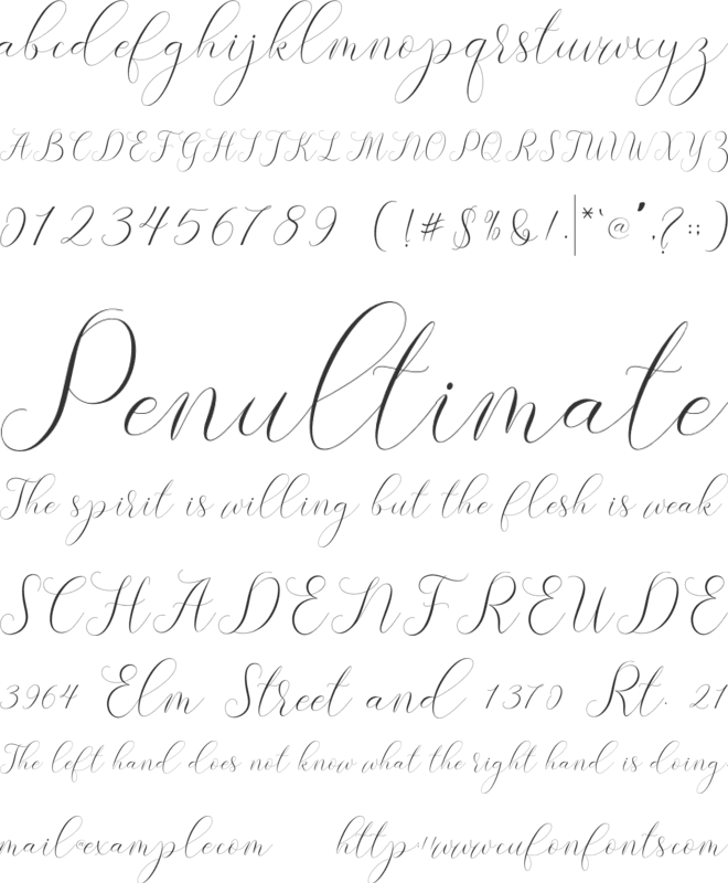 denila font preview