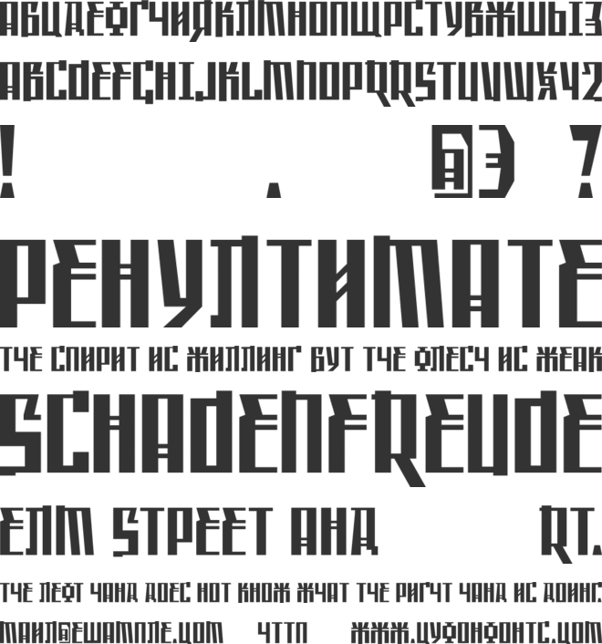 Saffron font preview