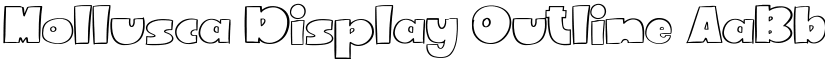 Mollusca Display Outline font