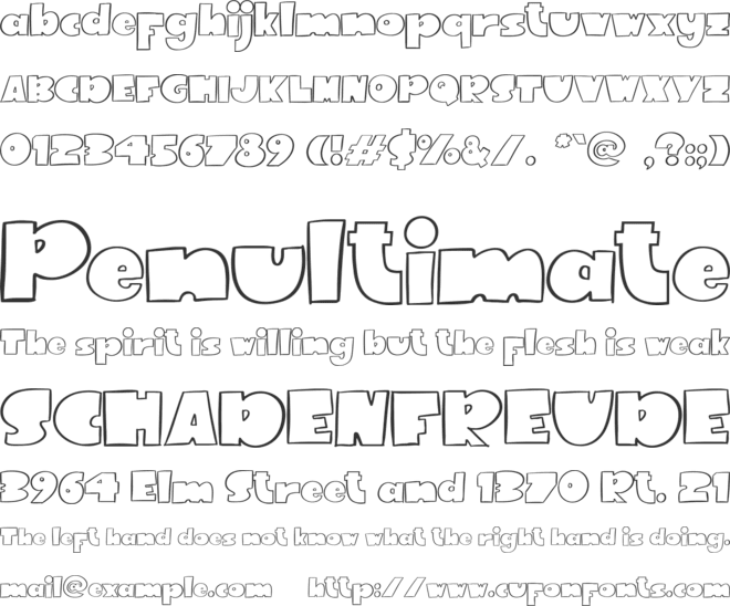 Mollusca font preview