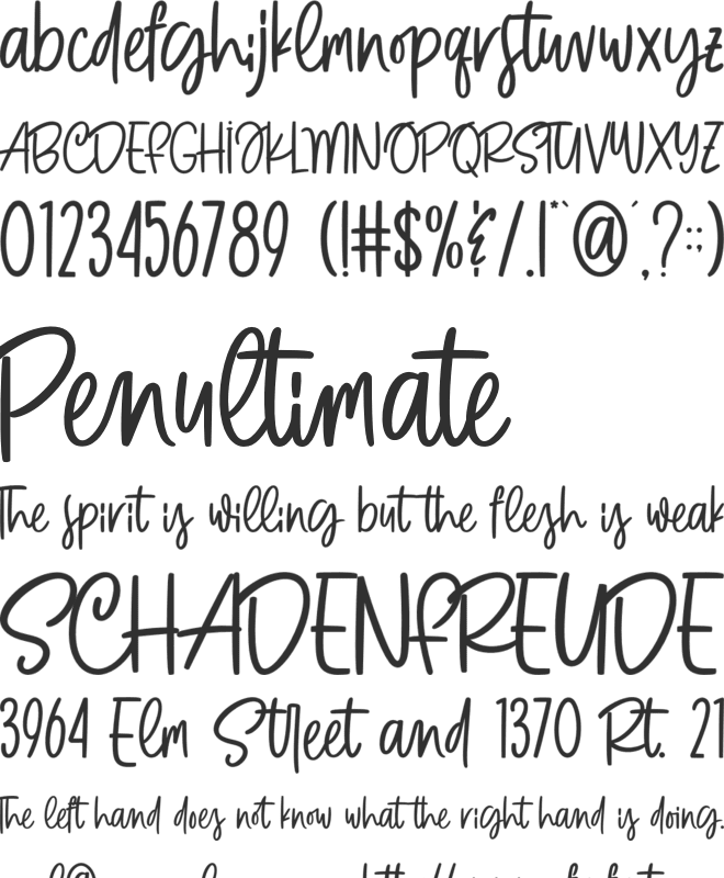 Periwinkle font preview