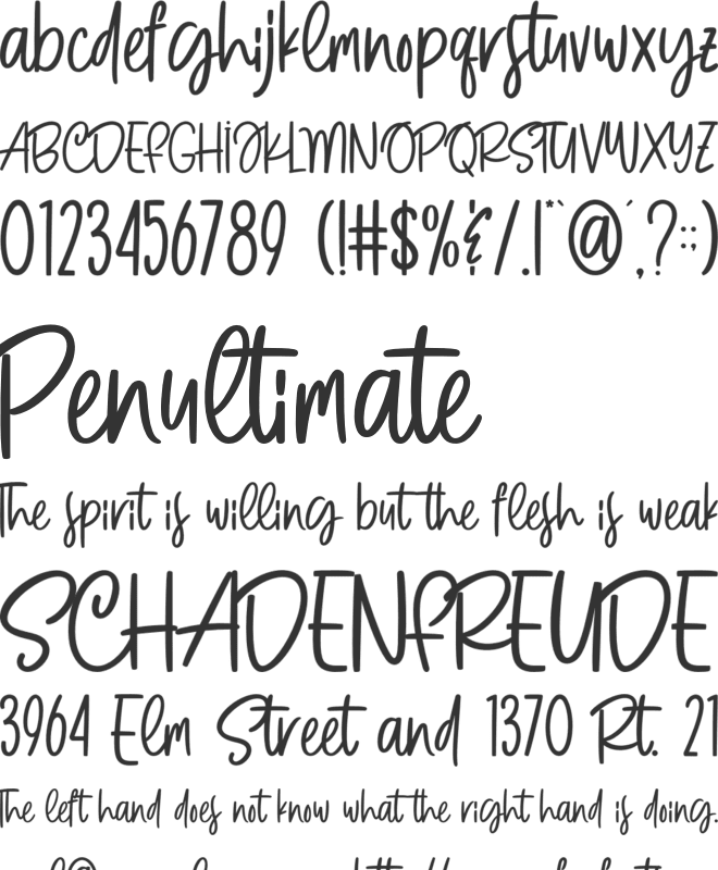 Periwinkle font preview