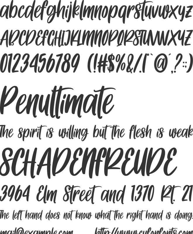 Aurelions font preview