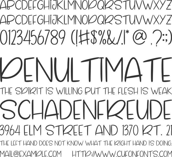 Gillmore font preview