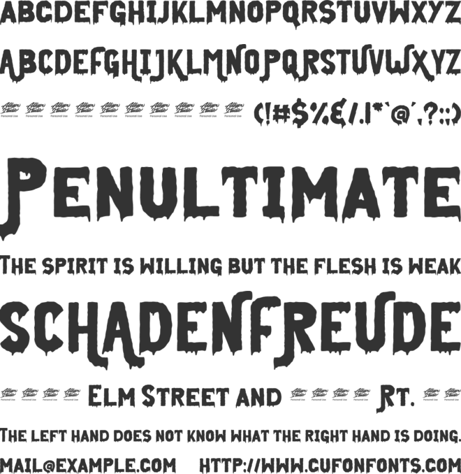 Midnight Union font preview