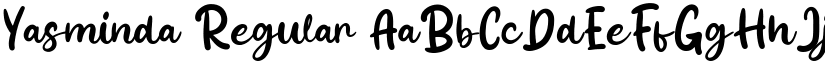 Yasminda Regular font