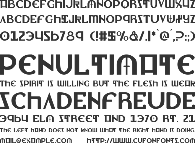 Lionheart font preview