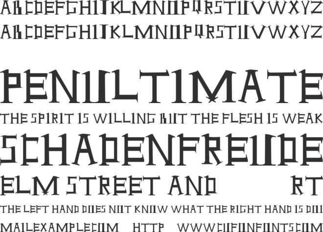 Antioch font preview